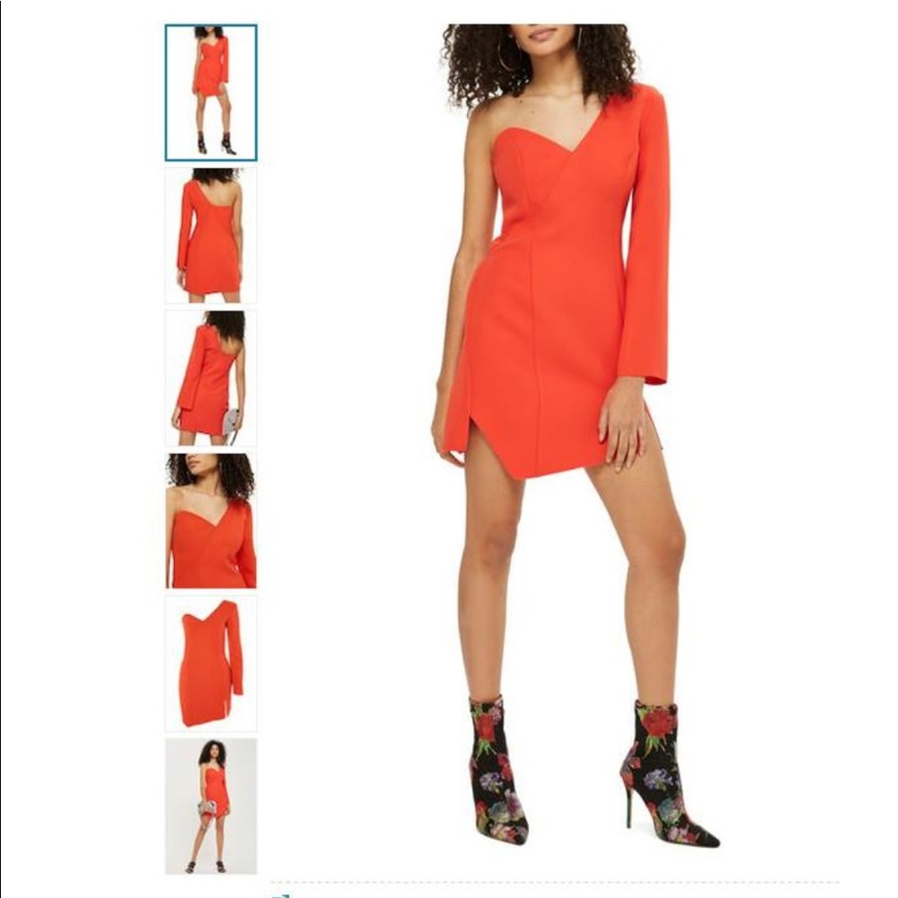 Top shop dress in red